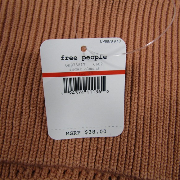 Free People Bralette Womens XS/S Sugar Almond Seamless Rib Knit Brami OB975817 - Picture 3 of 5